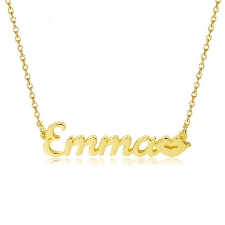 Lips Name Necklace