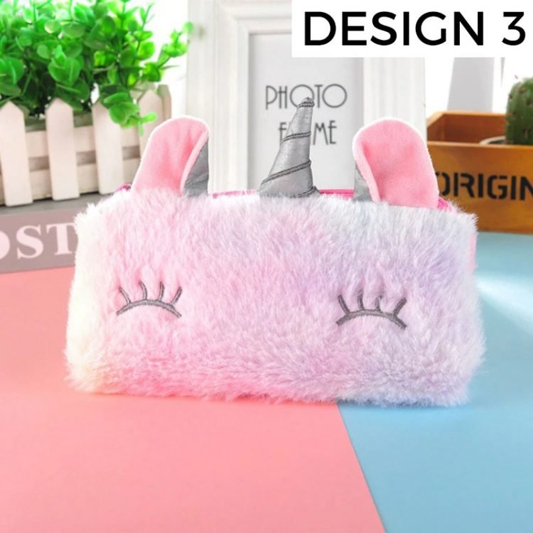 modern plush style pencil case for kids